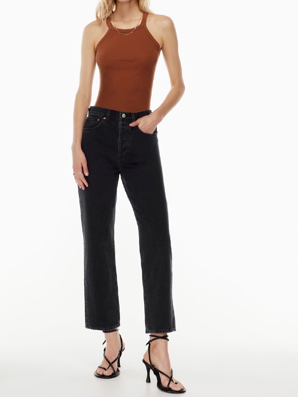 The Joni High Rise Loose Straight Leg Blue Jeans Size 26 x 32L